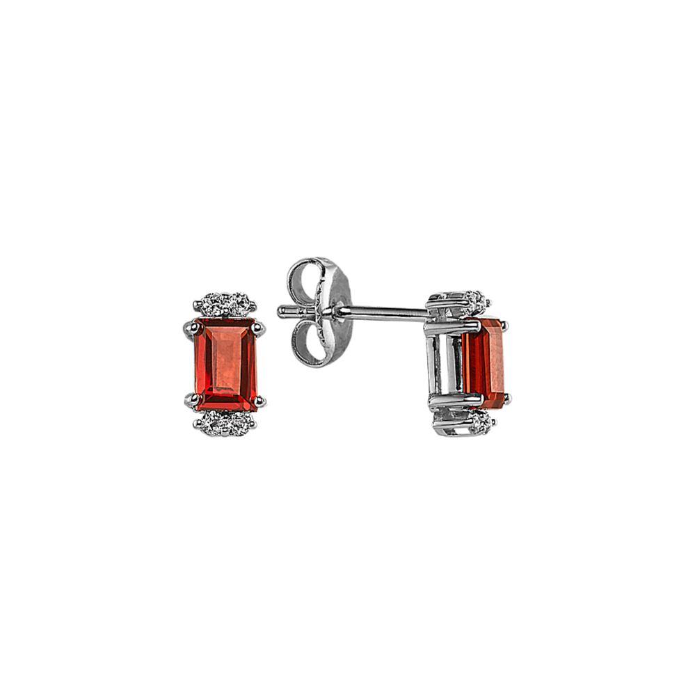 Raine Garnet & Diamond Earrings