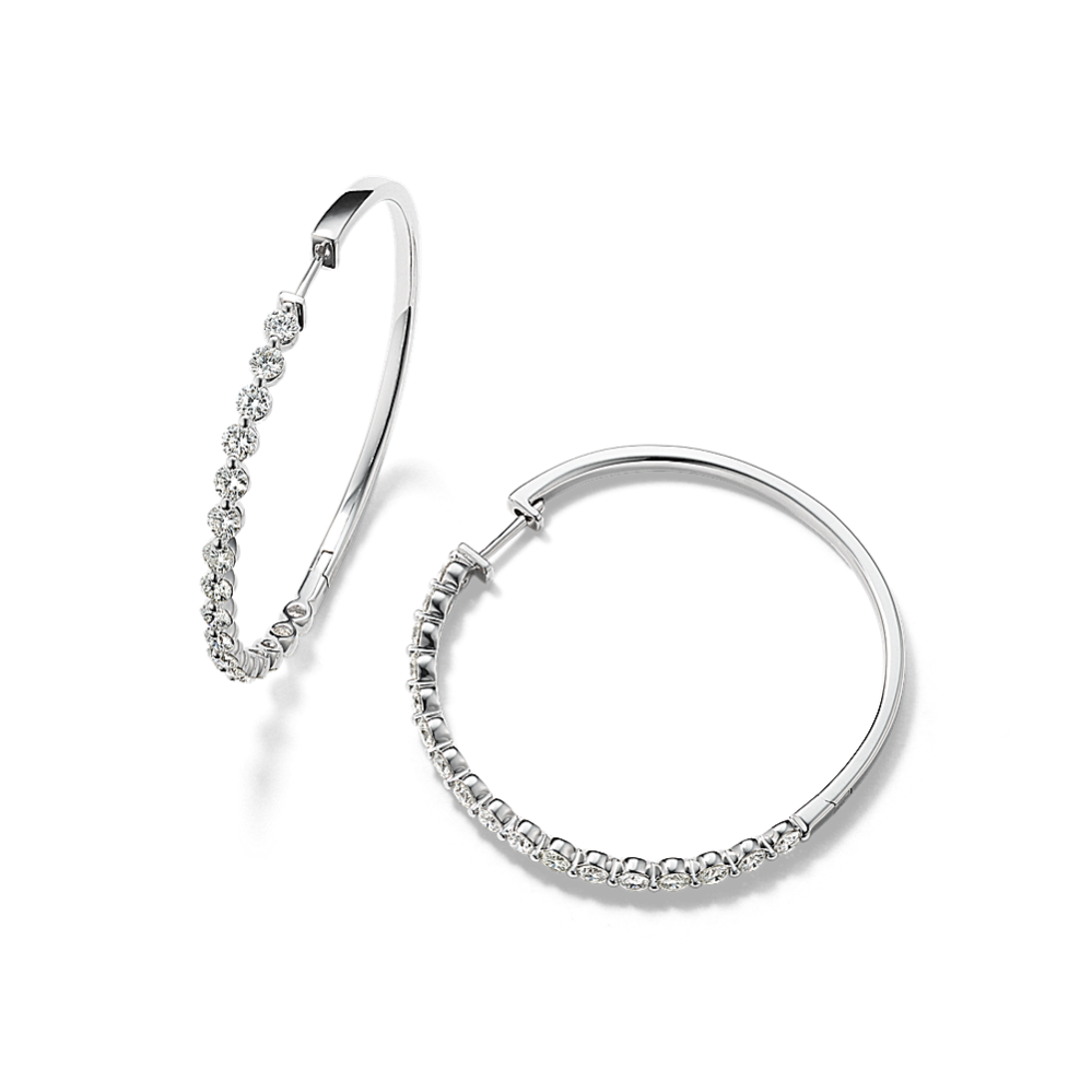 Terra 2.40 tcw Diamond Hoops