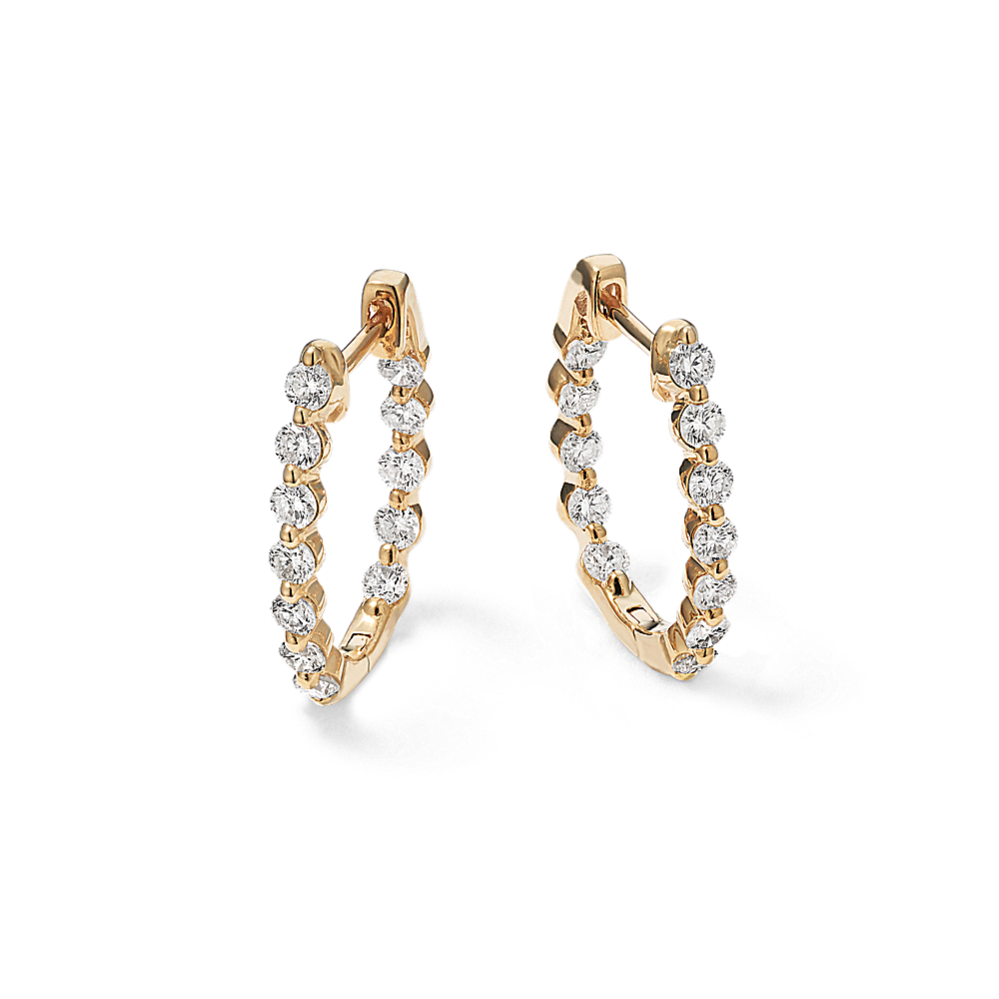 Terra Inside-Out 0.50 tcw Diamond Oval Hoops