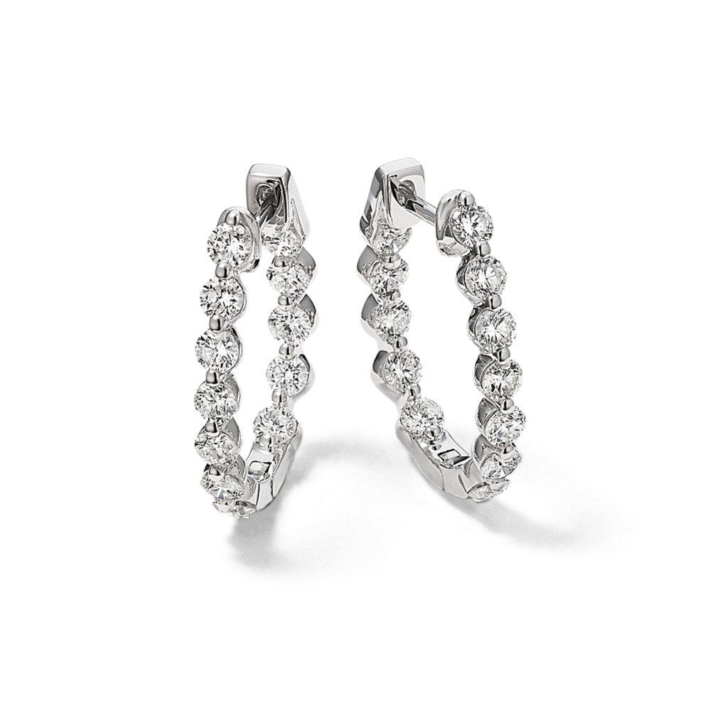Terra 1 tcw Diamond Inside-Out Oval Hoops | Shane Co.