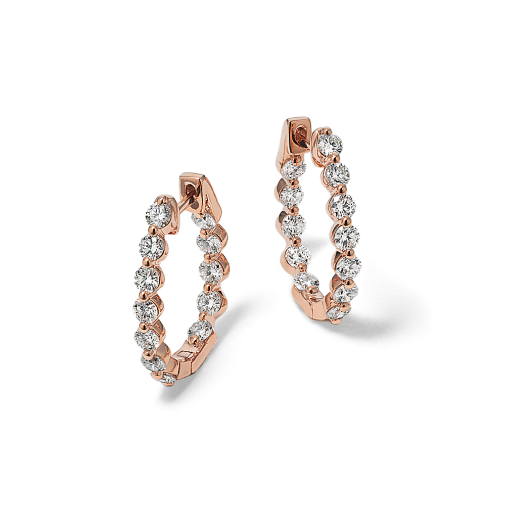 Terra Inside-Out 1 tcw Diamond Oval Hoops