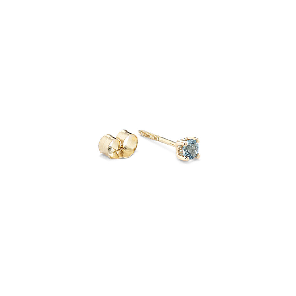 3mm Aquamarine Single Stud