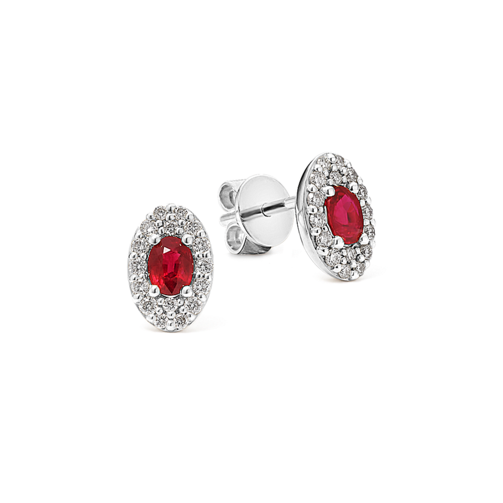 Carmen Ruby & Diamond Earrings