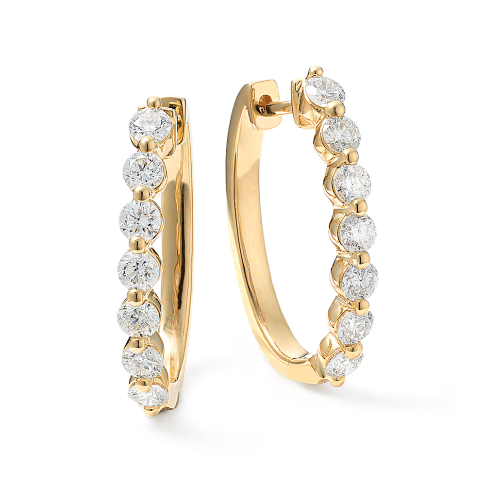 Terra 1.20 tcw Diamond Oval Hoops