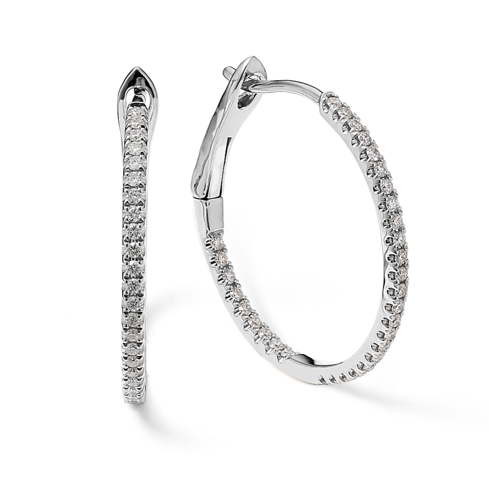 Inside-Out 0.25 tcw Pave Hoops