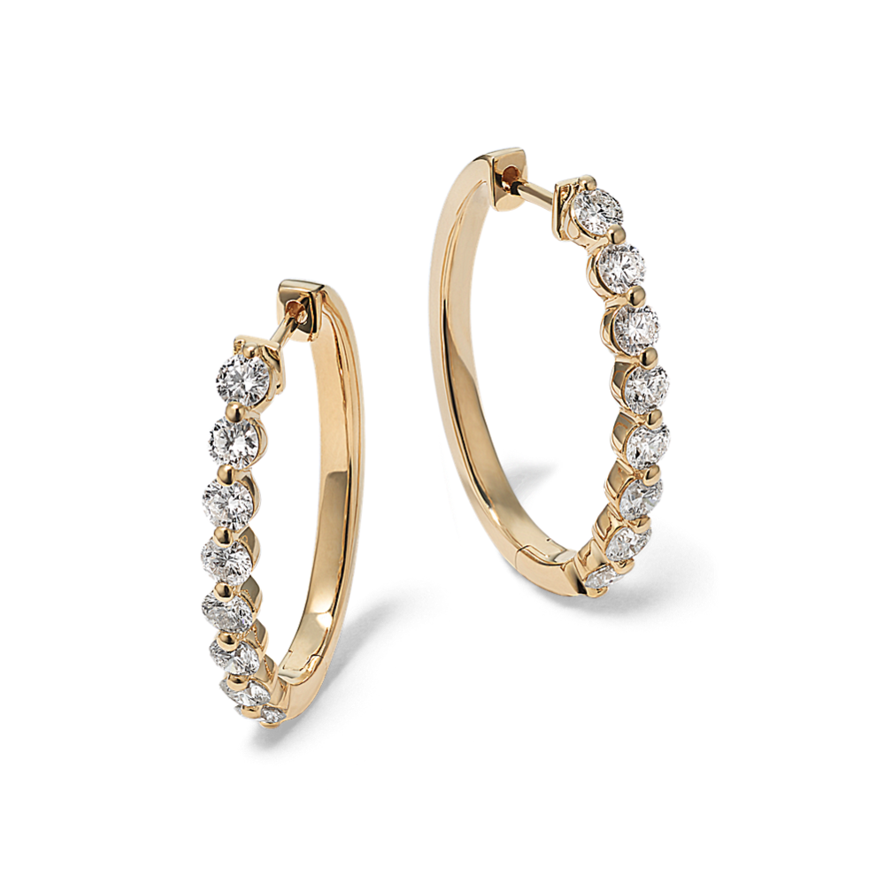 Terra 1.40 tcw Diamond Oval Hoops