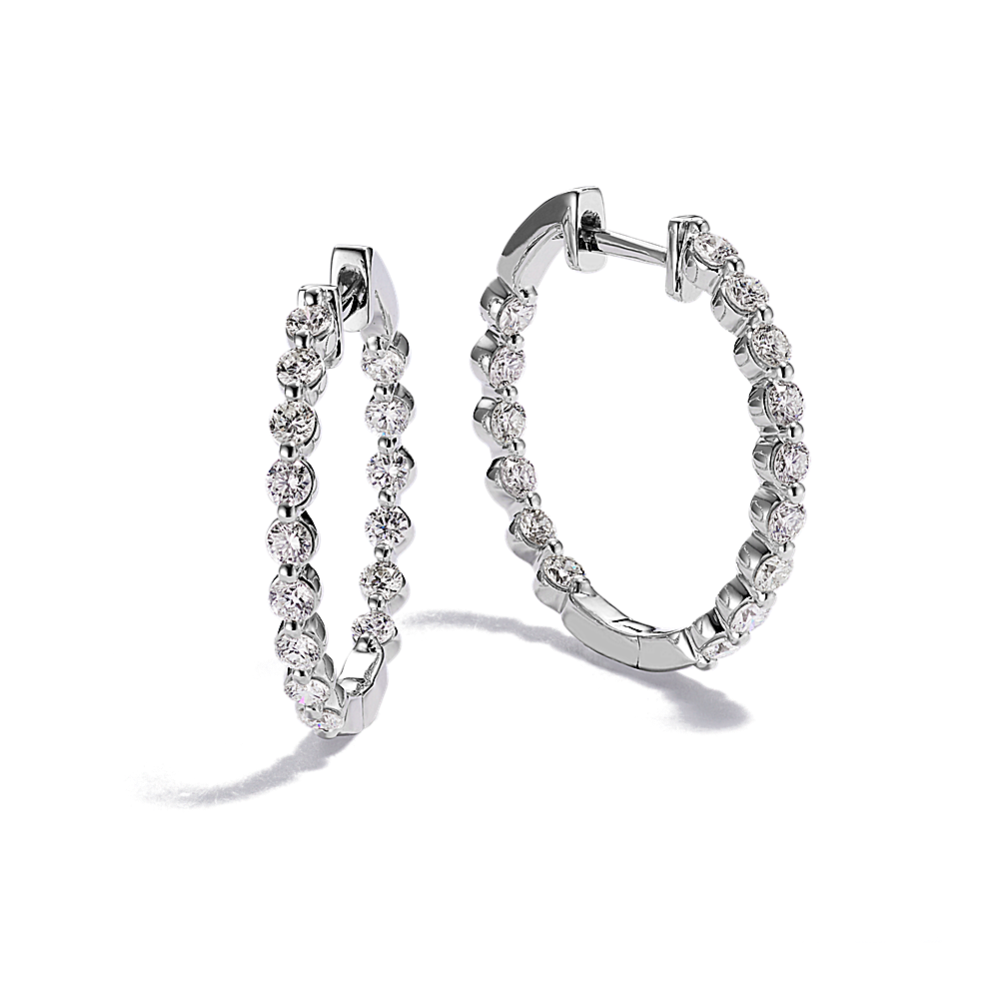 Diamond Hoop Earrings