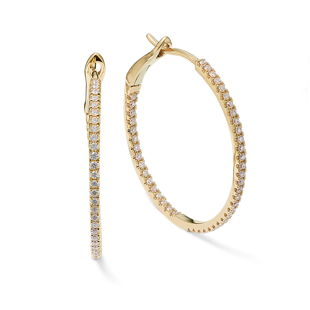 Inside-Out 0.40 tcw Pave Hoops