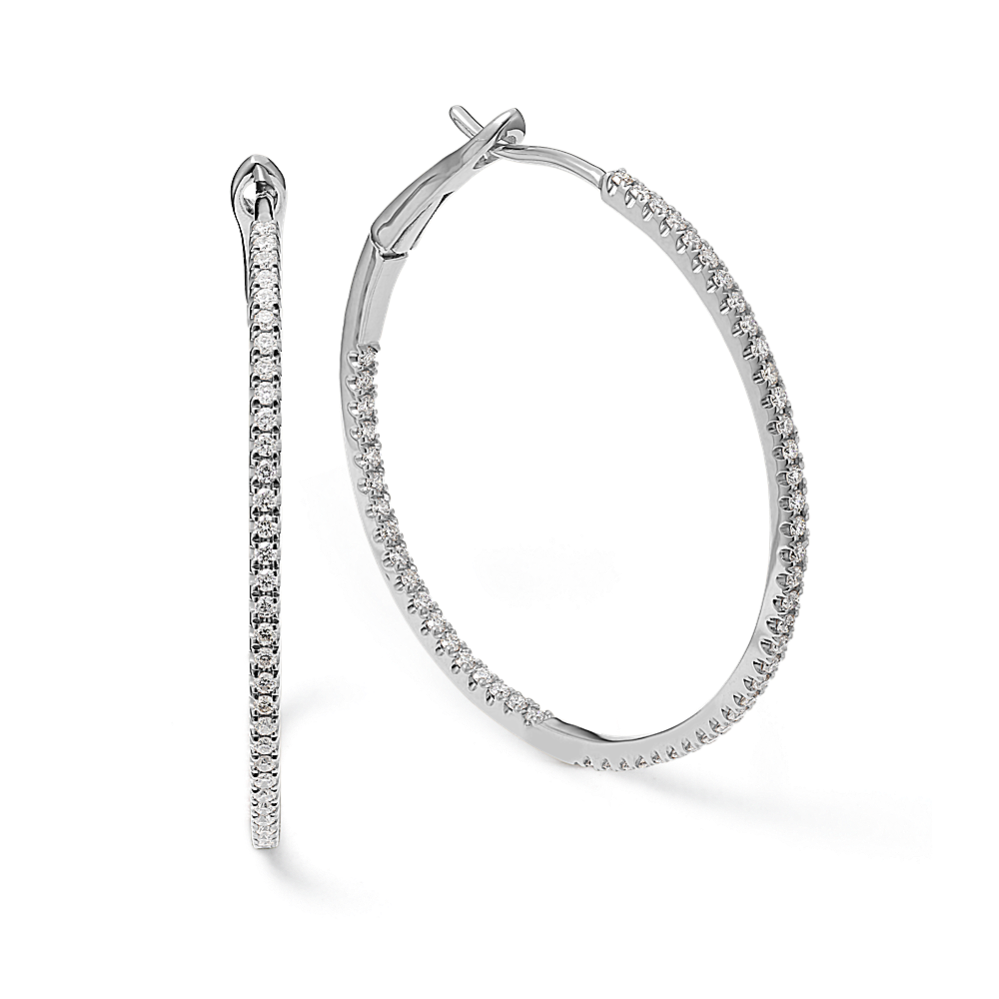 Inside-Out 0.45 tcw Pave Hoops