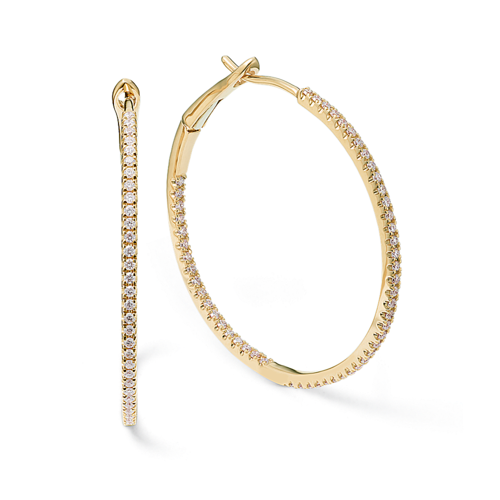 Inside-Out 0.45 tcw Pave Hoops