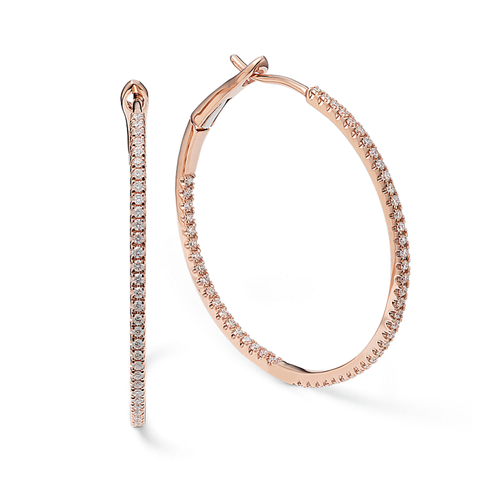 Inside-Out 0.45 tcw Pave Hoops