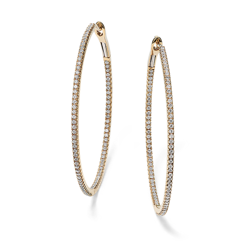 Inside-Out 0.75 tcw Pave Hoops