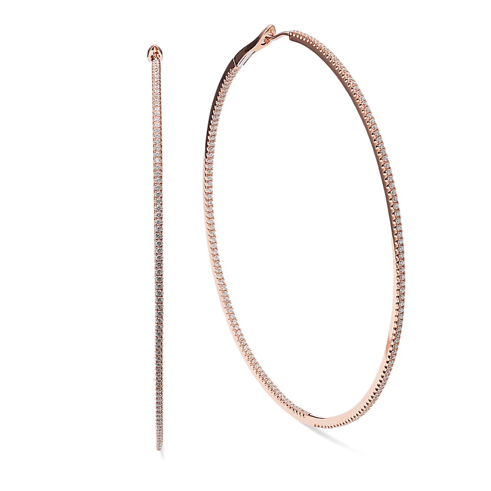 Inside-Out 1.50 tcw Pave Hoops