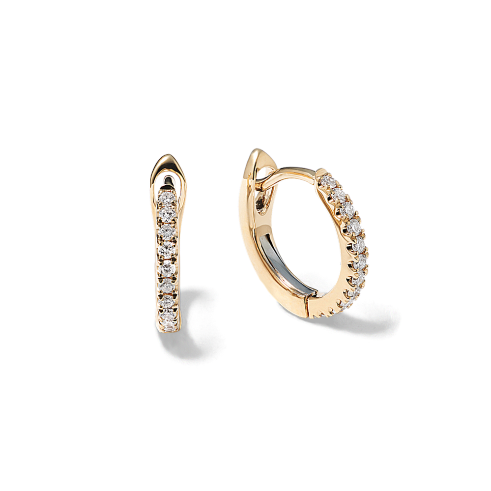Clara Diamond Pave Huggie Hoops