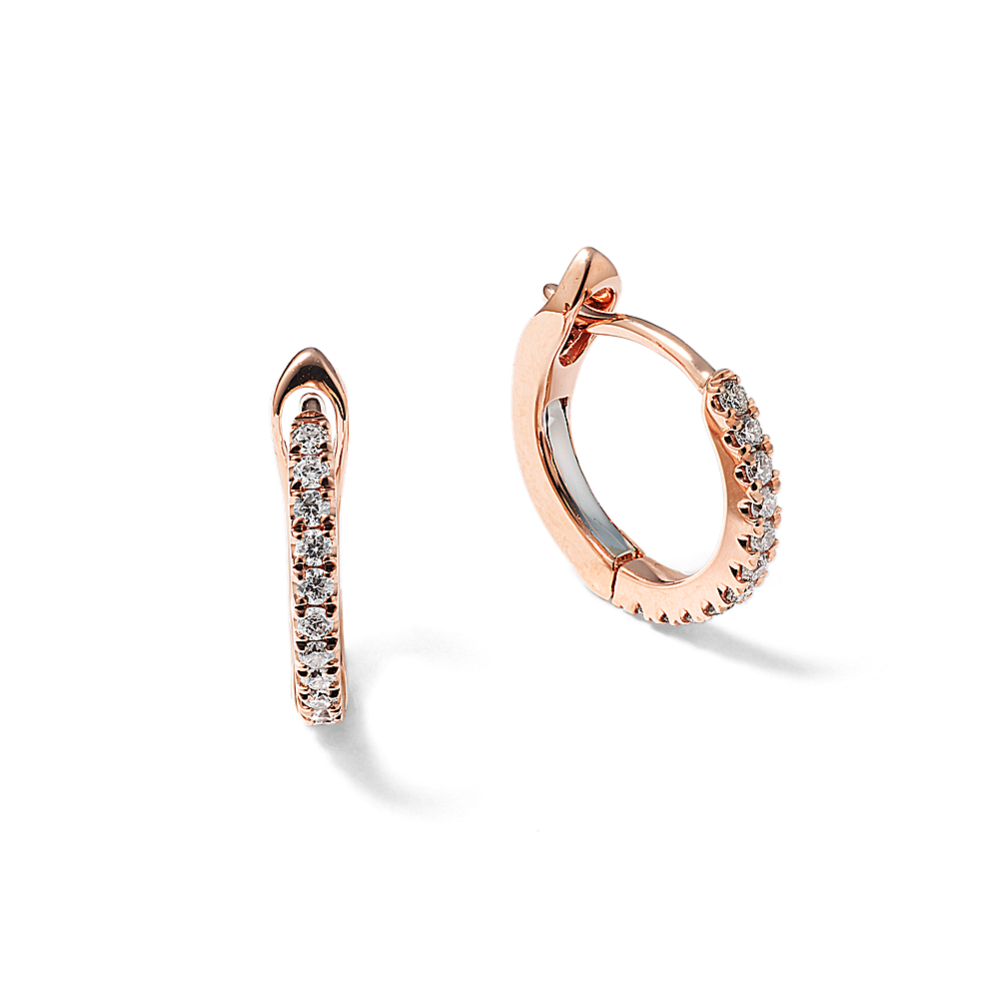 Clara Diamond Pave Huggie Hoops