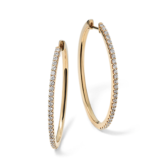 Elena 0.80 tcw Diamond Hoops