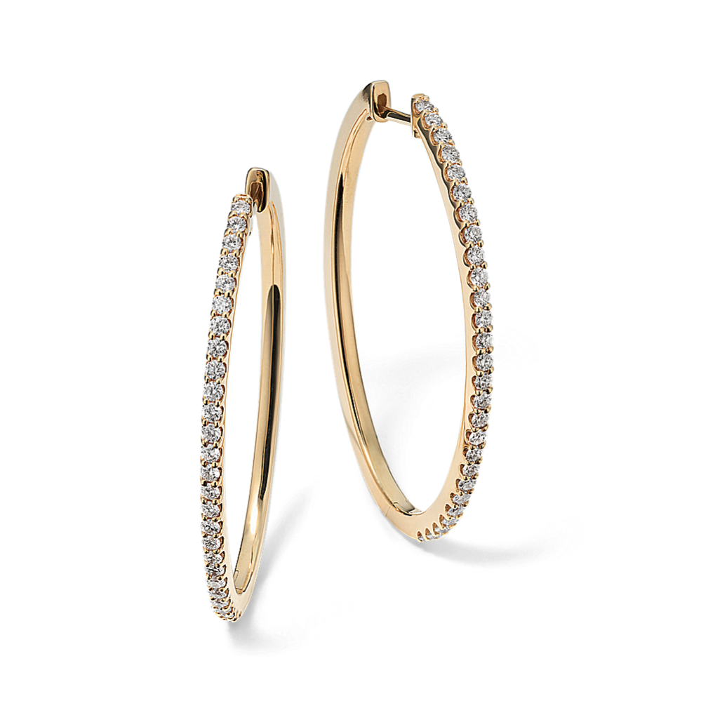 Elena 0.80 tcw Diamond Hoops