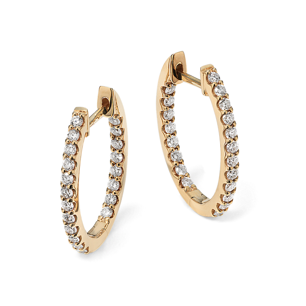 Elena Inside-Out 0.50 tcw Diamond Hoops