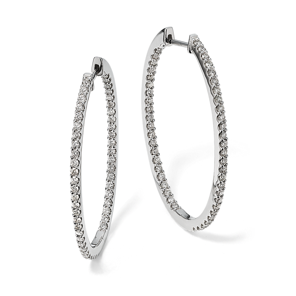 Elena Inside-Out 1.30 tcw Diamond Hoops