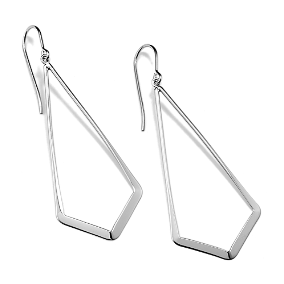 Geometric Dangle Earrings in Sterling Silver