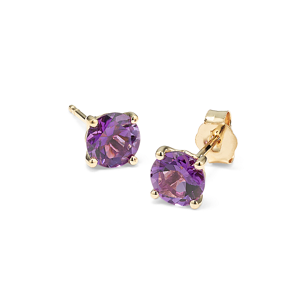 9ct gold amethyst on sale earrings