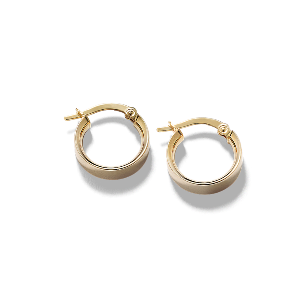 Leti 14K Yellow Gold Huggie Hoops