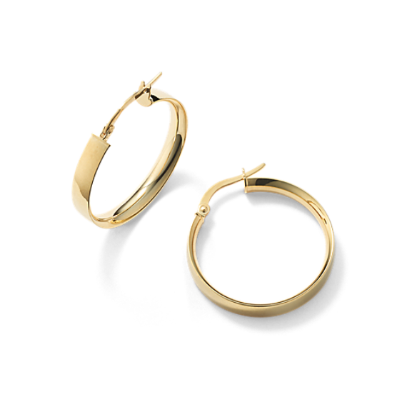 Leti Medium 14K Yellow Gold Hoops