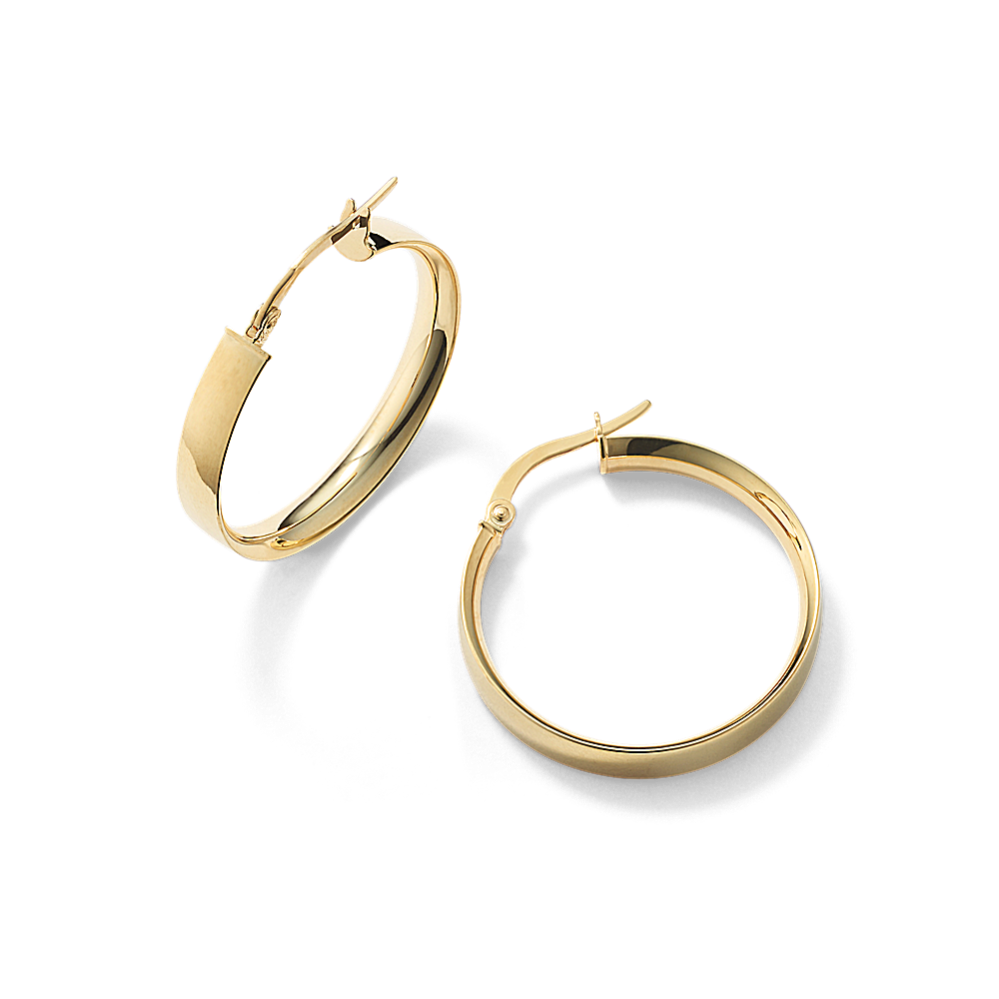 Leti Medium 14K Yellow Gold Hoops