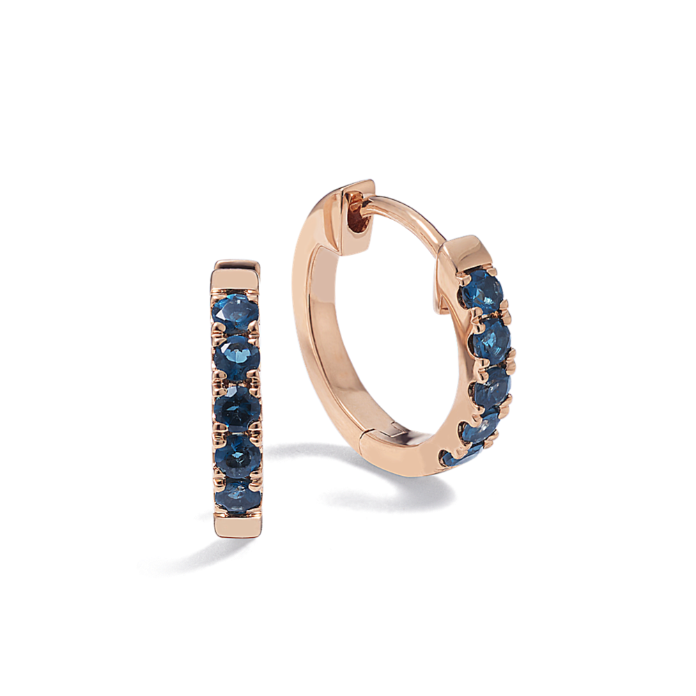 London Blue Topaz Huggie Hoops