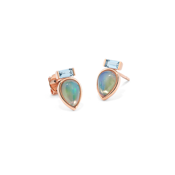 Adriana Opal & Sky Blue Topaz Earrings