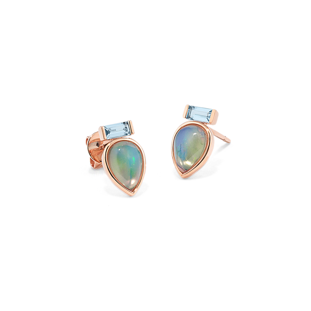 Adriana Opal & Sky Blue Topaz Earrings