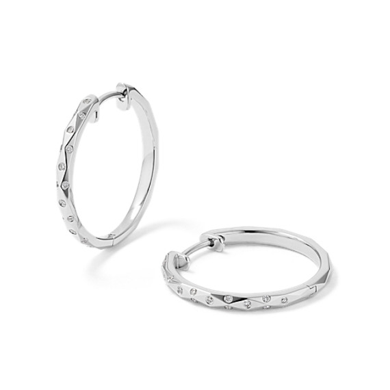 Quinn Geometric Diamond Hoops