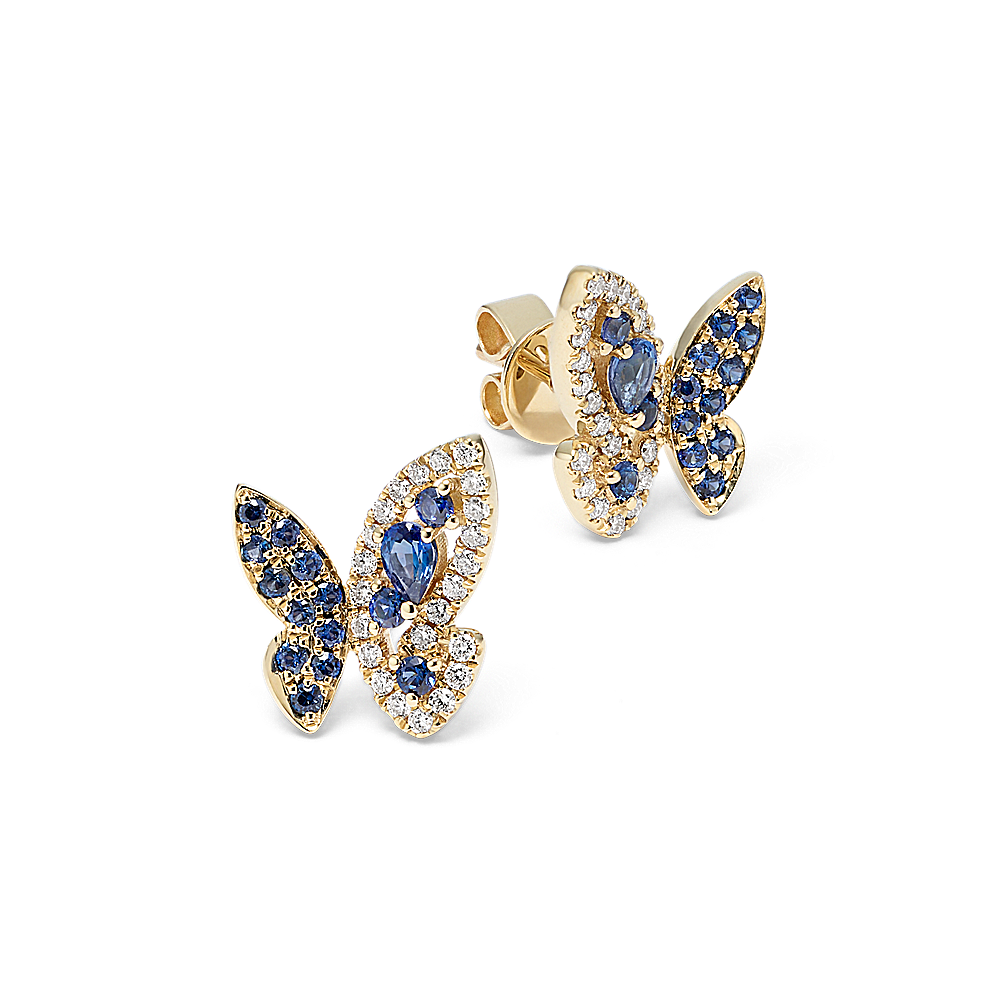 Sapphire on sale butterfly earrings