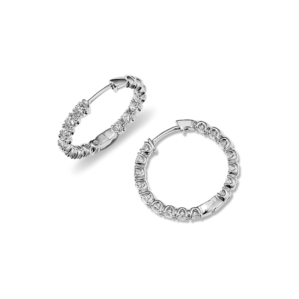 Ellie Inside-Out 2 tcw Lab-Grown Diamond Hoops