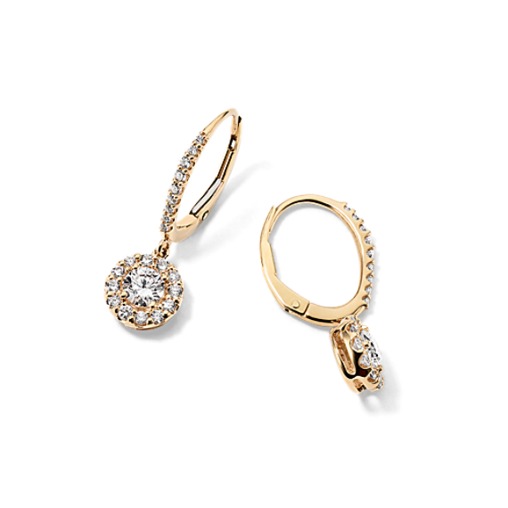 Round 1 tcw Lab-Grown Diamond Halo Earrings