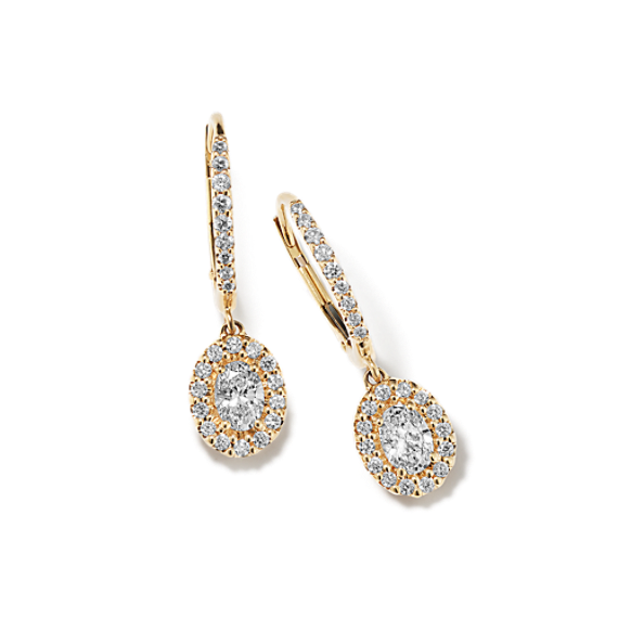 Oval 1 tcw Lab-Grown Diamond Halo Earrings
