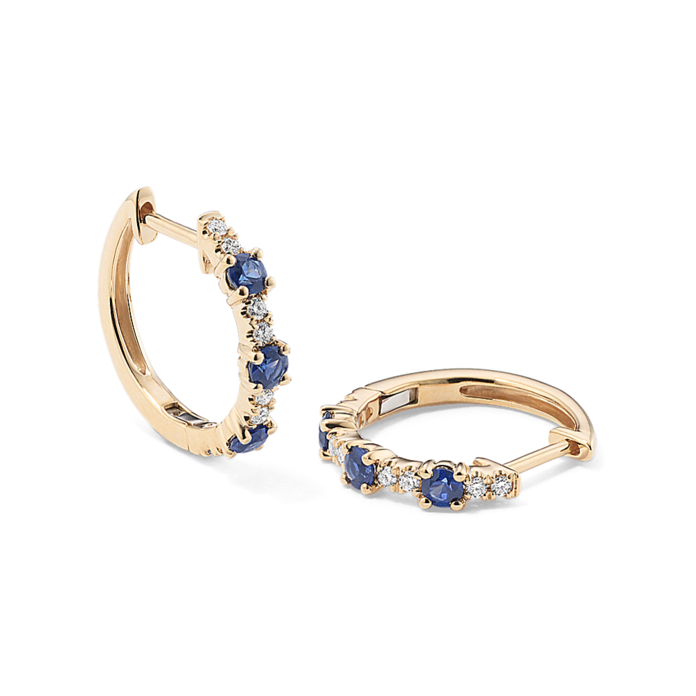 Romy Sapphire & Diamond Hoops