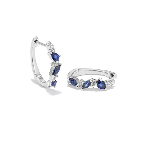 Sashay Sapphire & Diamond Hoops
