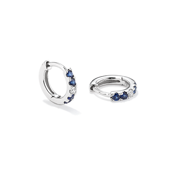 Marisol Sapphire & Diamond Huggie Hoops