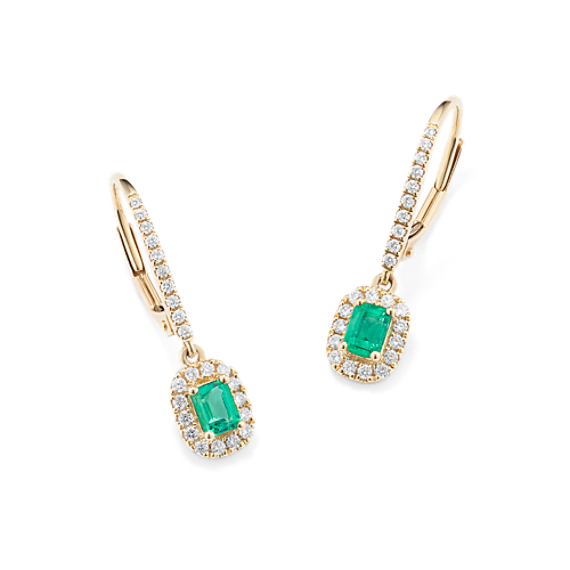 Jessamine Emerald & Diamond Drop Earrings
