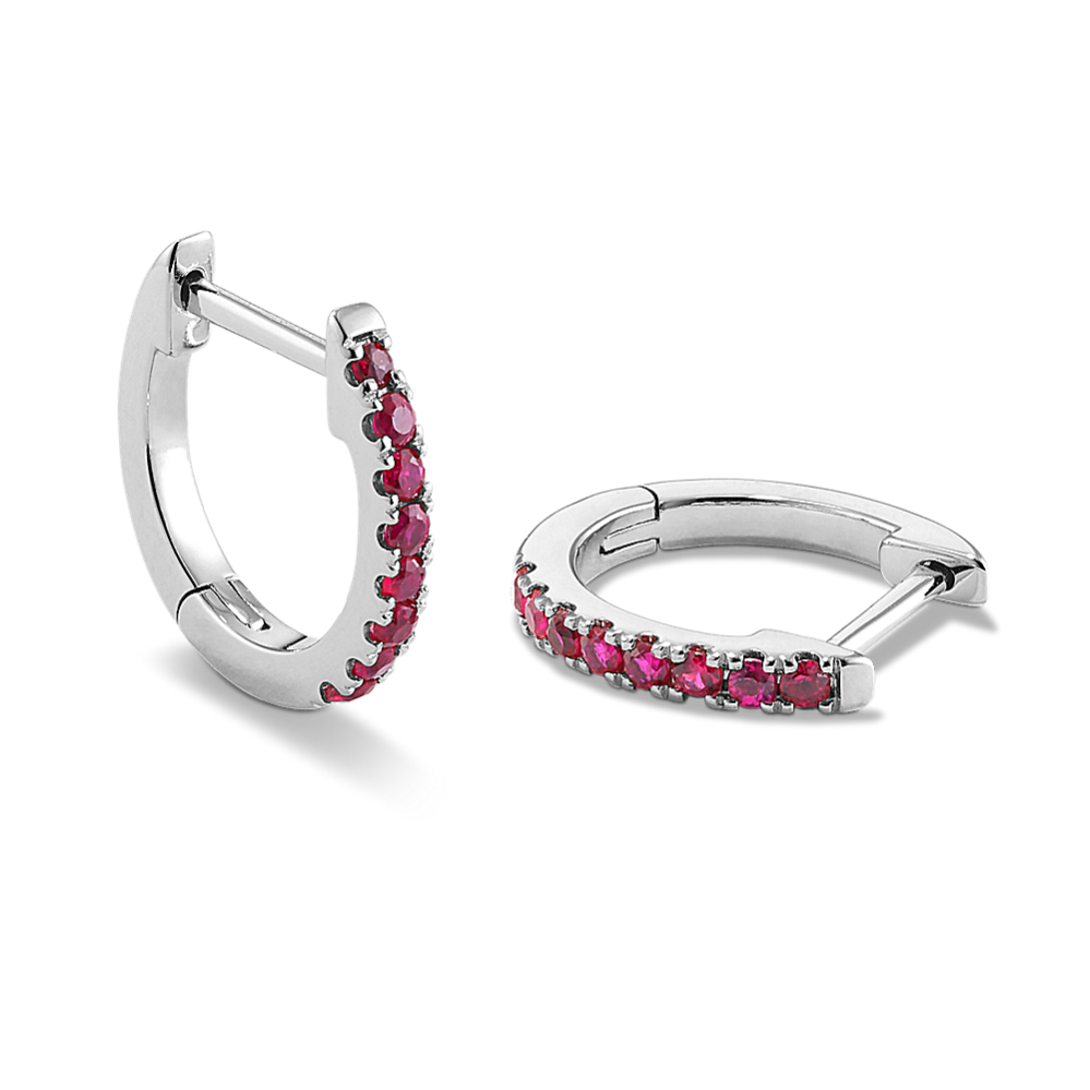 Ziva Ruby Huggie Hoops
