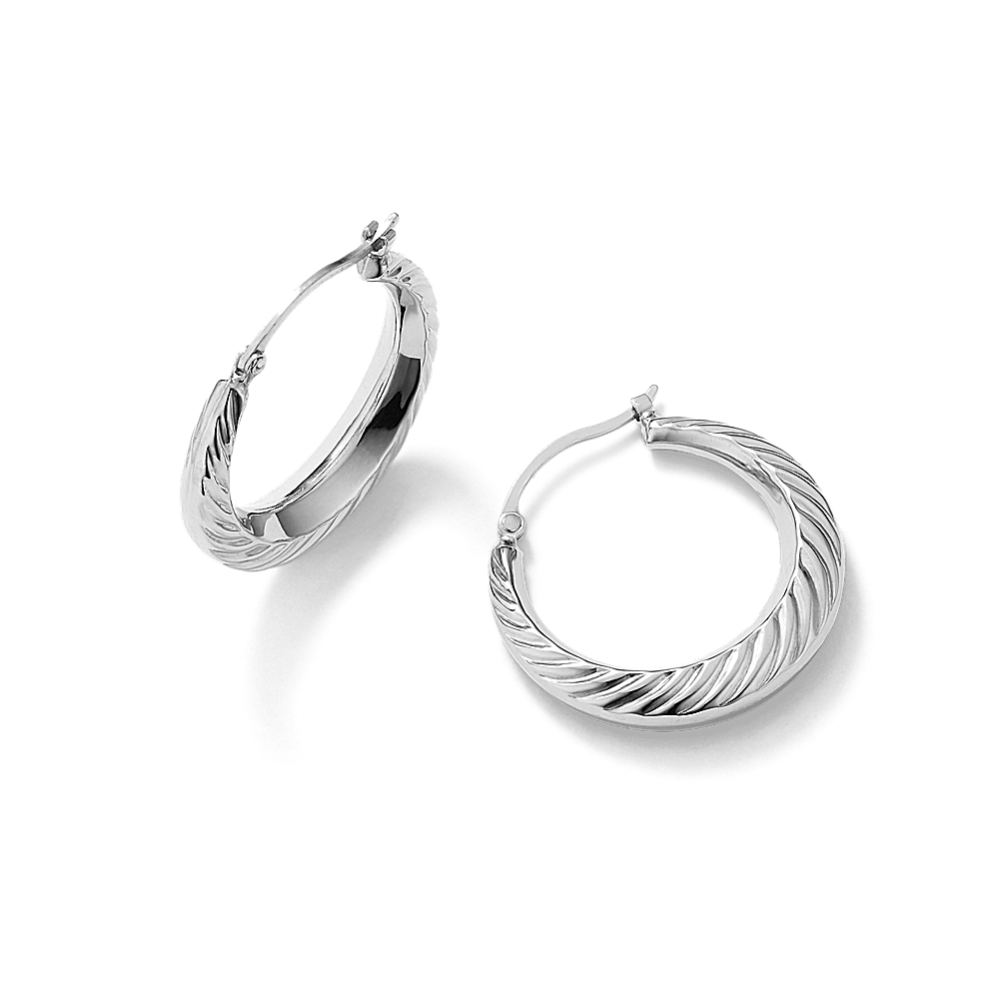 Nautilus Sterling Silver Hoops