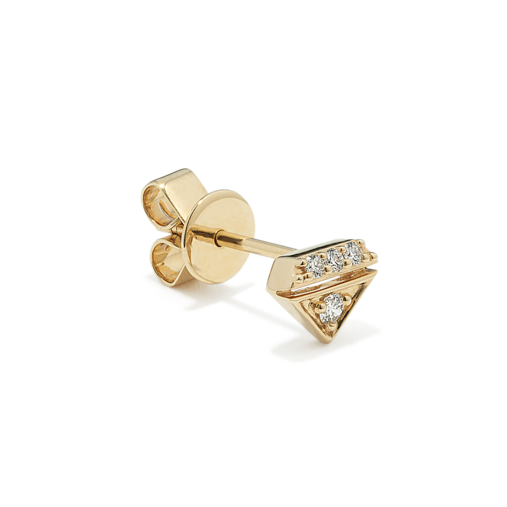 Geometric Diamond Single Stud