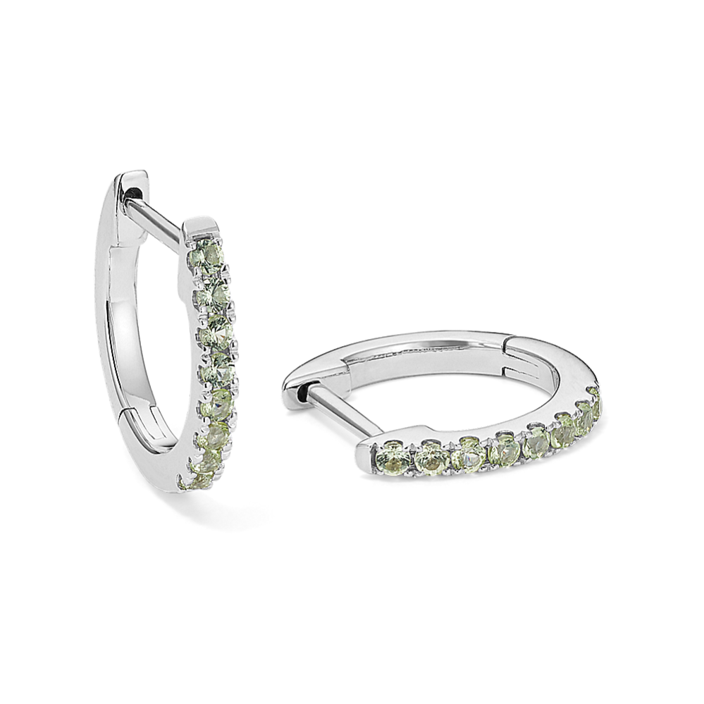 Ziva Peridot Huggie Hoops