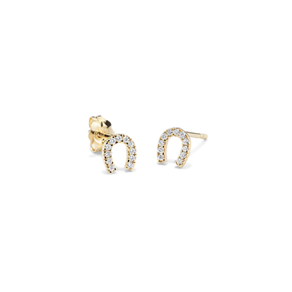Petite Horseshoe Diamond Earrings