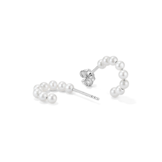 Cultured Freshwater Pearl Huggie Hoops