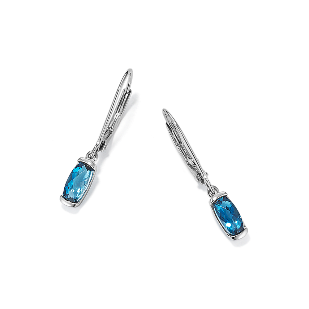 Natural Blue Topaz Earrings Made From store Sterling Silver, Exclusive Limited Edition