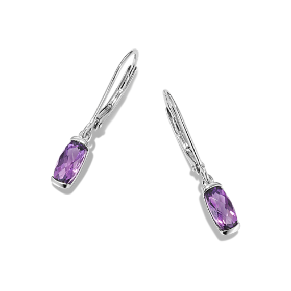 Melina Amethyst Drop Earrings - Sterling Silver