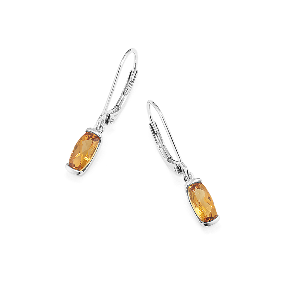 Melina Citrine Drop Earrings - Sterling Silver