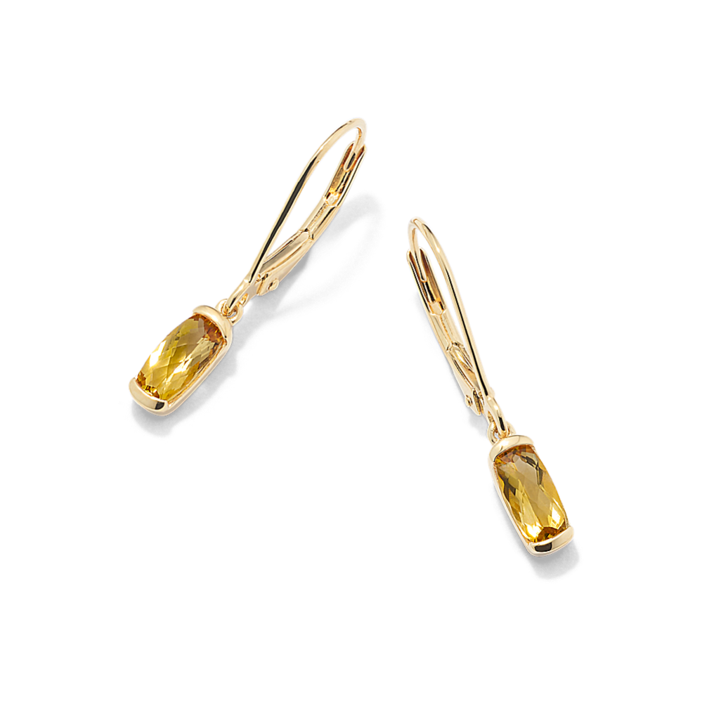 Melina Citrine Drop Earrings - Vermeil 14K Gold